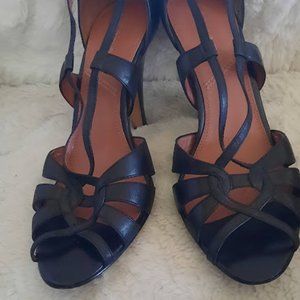 Tahari Black Strappy Size 10 Heels